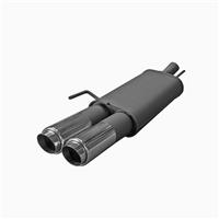 Muffler, Mercedes C class W203/203K C180/ C200K/ C220/ C240 all from 05/2000, 2 x 76 mm GP design, approved (ABE)