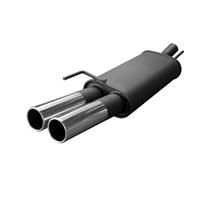 Muffler, VW Golf VI 1,6 / 2,0 / 1,9 TDI / 2,0 TDI, 11/2008, 2 x 76 mm, approved (ABE)