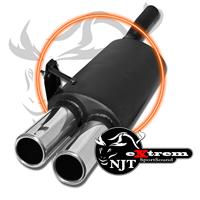 Sportschalld�mpfer, eXtrem, VW Golf4/ Beetle/ Audi A3/ Seat Leon, TwinRod 2x76, mit EG-Gutachten