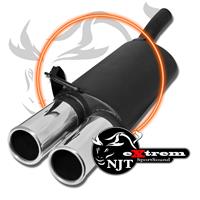 Silencieux en inox, eXtrem, VW Golf 4 / Beetle /Audi A3 / Seat Leon, 2x90, homologu�