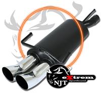 Stainless steel muffler, eXtrem, Opel Astra (F/CC), 2x76 DTM Tourin, with EC approval