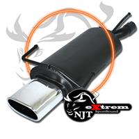Stainless steel muffler, eXtrem, Opel Astra (F/CC), 75x135, straight, with EC approval