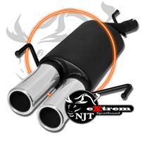 Stainless steel muffler, eXtrem, Opel Astra G (T98), 2x76 straight, with EC approval