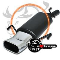 Stainless steel muffler, eXtrem, Opel Astra G (T98), 75x135 OvalTour, with EC approval
