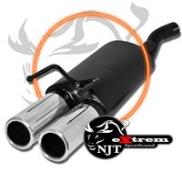 Stainless steel muffler, eXtrem, Opel Corsa B (B), 2x76 straight, with EC approval