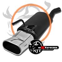 Stainless steel muffler, eXtrem, Opel Corsa B (B), 75x135 OvalTour, with EC approval