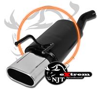 Stainless steel muffler, eXtrem, Opel Corsa B (B), 75x135 straight, with EC approval