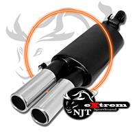 Silencieux en inox, eXtrem, VW Golf 2 (19E), 2x76, homologu�