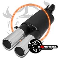 Silencieux en inox, eXtrem, VW Golf 2 (19E), 2x90, homologu�