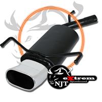 Stainless steel muffler, eXtrem, Opel Corsa C, 75x135 OvalTour, with EC approval