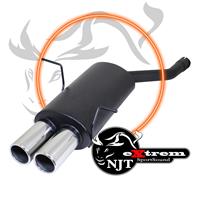 Stainless steel muffler, eXtrem, BMW E46 4 cyl., TwinRod 2x90, EC approved