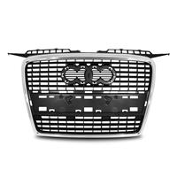 K�hlergrill JOM, Audi A3 (8P) 04-07 Facelift, schwarz mit Chromrahmen
