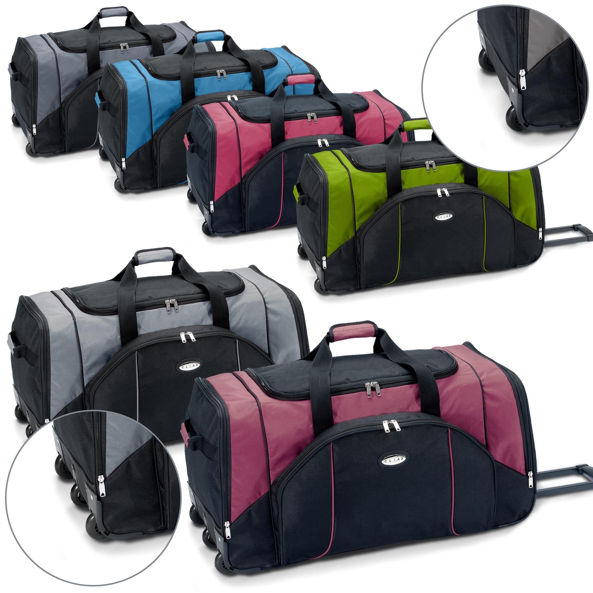 Sporttasche Reisetasche mit Rollen Trolley Koffer 95L 130L grün rot blau grau eBay