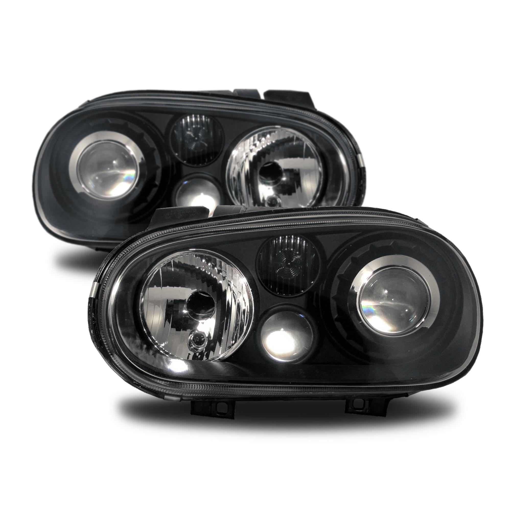 Front Scheinwerfer Set VW Golf IV 4 Sport Look Schwarz LWR + Nebelscheinwerfer eBay