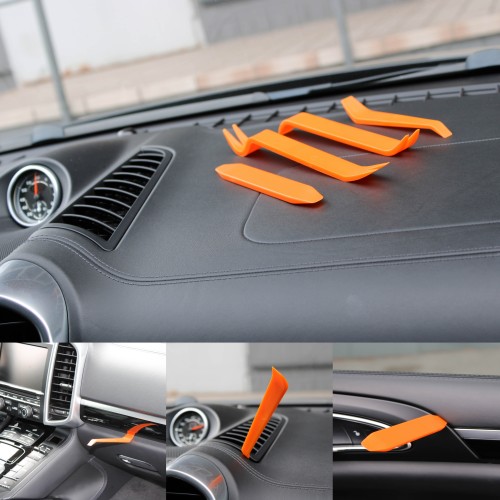 4pcs Outil Kit de Démontage de Garniture Intérieur de Voiture Auto Radio Porte Clip Panneau