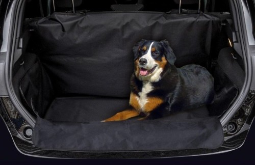 Pet Dog Car Rear Back Seat Cover Waterproof Mat Pad Blanket Trunk Cushion Protec incl. bumper protection, black