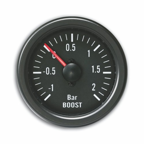 JOM Car Parts & Car Hifi GmbH 21125V-2 Zusatzinstrument Auto, Rallye, Youngtimer, Drehzahlmesser Für Diesel Fahrzeuge, 0~6.000RPM, Schwarz 52mm