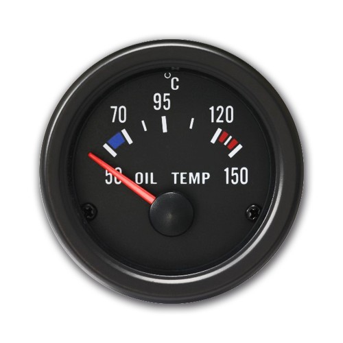 Gauge, oil temperature (50~150°C), black, Ø52mm