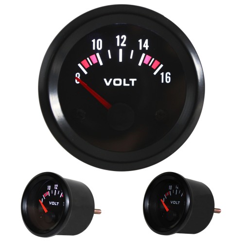 Gauge, Volt, black, Ø52mm