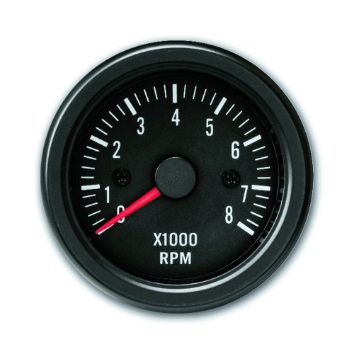 Gauge, RPM gauge, 0~8.000RPM, black, Ø52mm