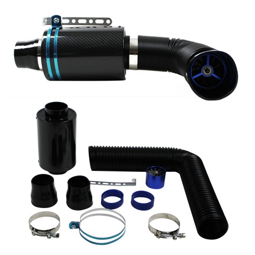 Carbon Power Sportluftfilter Airbox Air Intake incl.Flex Schlauch universal Set