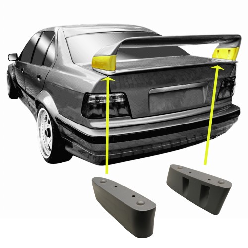 Rear Spoiler extensions suitable for BMW E36, sedan & coupé