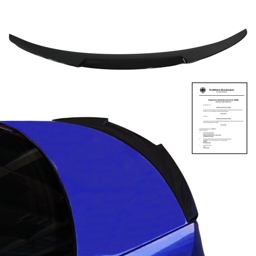 Heckspoiler Kofferraumspoiler Spoilerlippe Spoiler passend für E90 3er Limo, schwarz glänzend passend für BMW 3er (E90) Limo, 2005-2011