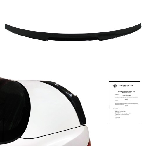 Trunk spoiler glossy black suitable for BMW 3 Series (E92) Coupe, 2006-2013