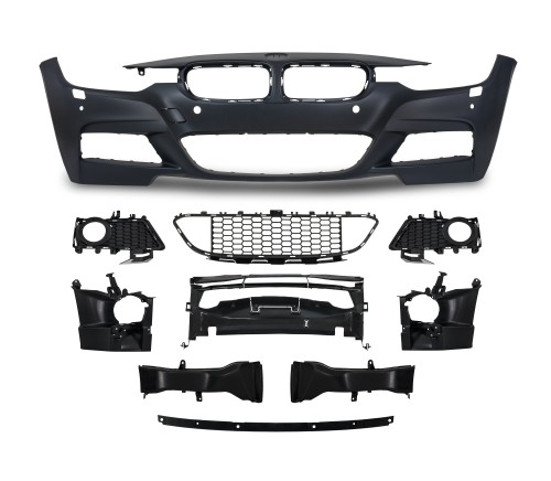 Front bumper in sports-design with PDC holes and HCS suitable for BMW 3er F30 ( LCI ) year  05.2015-