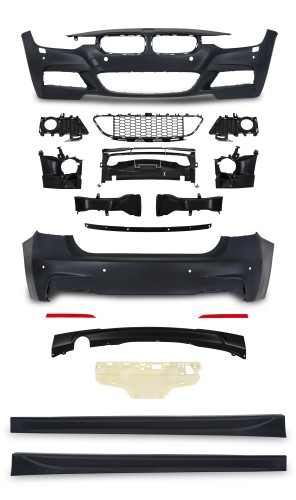 Bodykit, Kit Carrosserie Complet approprié pour BMW série 3 F30 phase 2 (LCI) 05.2015+