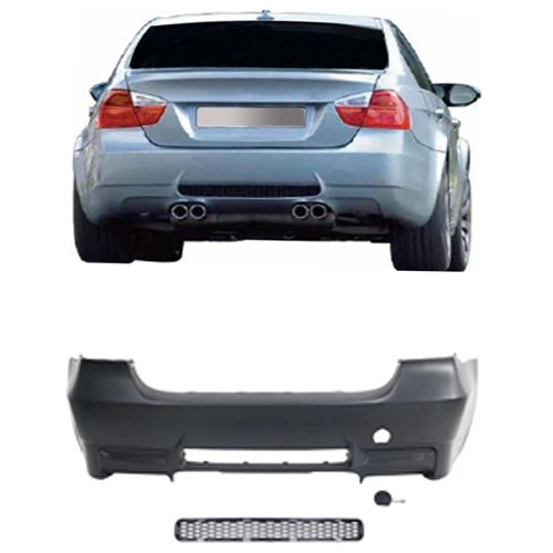 Rear bumper in sports design without PDC holes suitable for BMW E90 Limo year 05-2011