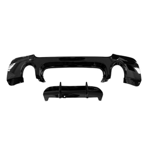 Rear diffuser, black glossy, twin exhaust outlet suitable for BMW 3 series E92/ E93, year 2006-2013