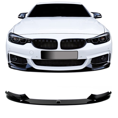 Frontspoiler Ansatz Lippe Stossstange Sport Performance +ABE+schwarz glänzend 2-teilig, passend für F32 passend für BMW 4er F32/ F33/ F36, 2013-2021