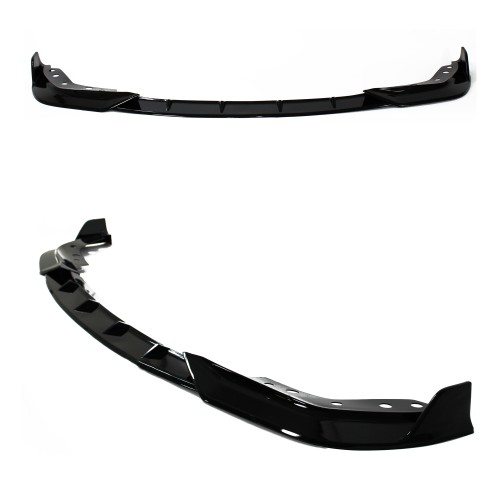 Front spoiler lip black glossy, 3 pcs suitable for BMW 3 Series, G20, 2019-