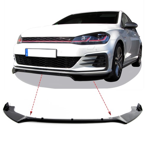 Frontspoilerlippe Frontflap Spoiler Splitter für Golf 7, nur für GTI passend für Golf 7 GTI  Baujahr 2012 - 2018