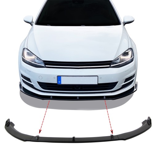 Frontspoilerlippe Frontflap Spoiler Splitter für Golf 7, nicht für GTI,GTD, R-Line  passend passend für Golf 7 Baujahr 2012 - 2019