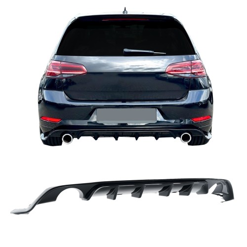 Rear bumper spoiler in sports look suitable for VW Golf 7 Facelift