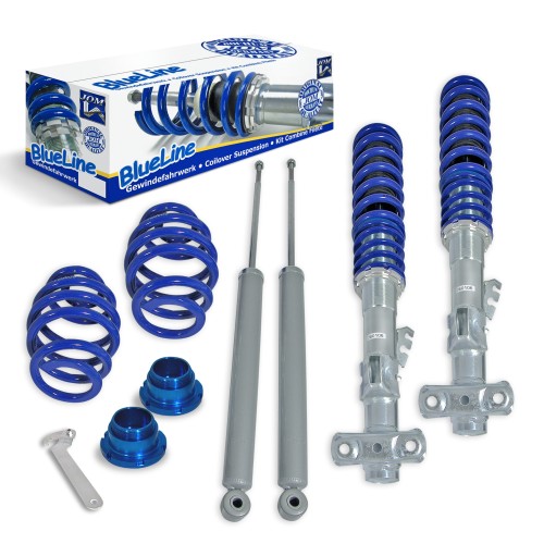 BlueLine Coilover Kit suitable for BMW E36 4 and 6 cylinder all models except M3, year 06.1992-2000