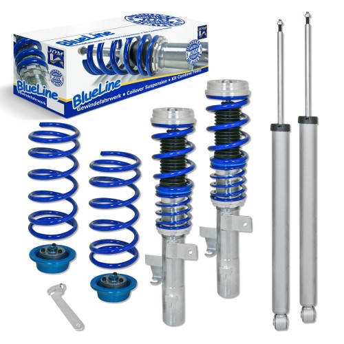 Suspension combinÃ© filetÃ© BlueLine RÃ©glables - Amortisseurs filetÃ©s - Tuning Kit Complet - QualitÃ© Allemande appropriÃ© pour Volvo S40 T5 2.5/ D5 2.4 NON pour AWD (4X4), 04-, Tuning Kit Complet - QualitÃ© Allemande