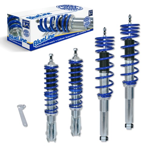 BlueLine Coilover Kit suitable for VW Passat 35i Limo and Variant 1.6, 1.8, 2.0, 2.0 16V, 1.6TD, 1.9D, VR6 year 09.1987 - 02.1997