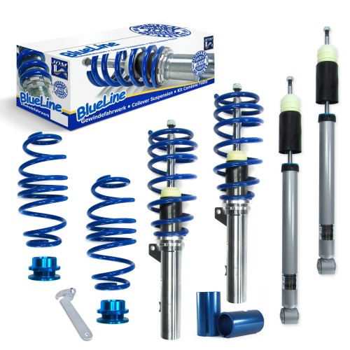 BlueLine Coilover Kit suitable for VW Golf 7 Limo and Sportsvan (AU/AUV) 1.2 TSI, 1.4 TGI, 1.4 TSI year 2012-, only fits for vehicles with rear beam axle