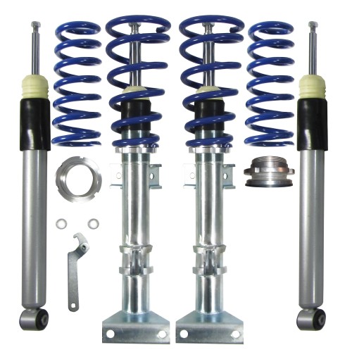 Suspension combiné fileté BlueLine Réglables - Amortisseurs filetés - Tuning Kit Complet - Qualité Allemande approprié pour Mercedes E-Klasse Coupé 207, 200/ 220 CDI/ 220 BlueTEC/ 250/ 250CDI/ 250 BlueTEC/ 300/ 320/ 350/ 350 CGI/ 400 (Que pour 2996 cm³), 