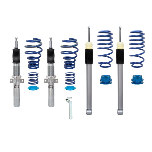 Kit Suspension Combiné Fileté Blueline Réglable en Hauteur - Amortisseurs et Ressorts Avant et Arrière approprié pour Skoda Scala (NW) 1.0 G-Tec/ 1.0 TSI / 1.5 TSI / 1.6 TDI , 2018+