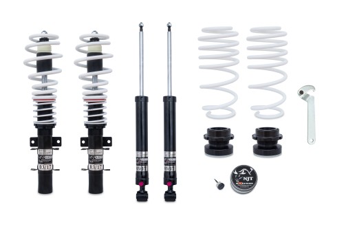 NJT eXtrem Coilover Kit suitable for Seat Ibiza and Cordoba Typ (6L) 1.2, 1.4, 1.4 TDi, 1.9SDi, 1.9TDi, year 2001-