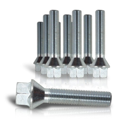 10 x Wheel bolts, cone seat, M12x1,5 different lengths