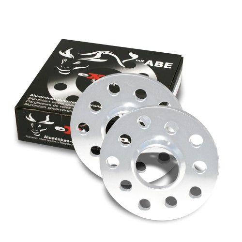 Cales Elargisseurs de voies 20mm (paire) - 10mm (épaisseur par Cale) Entraxe 5/100/112, Alésage central 57,1 mm, Av. Centrage approprié pour Audi/Bentley/Chrysler/Ford/Seat/Skoda/VW