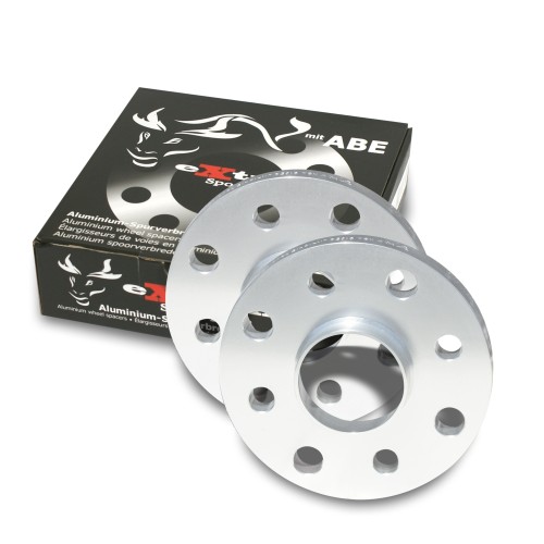 Cales Elargisseurs de voies 30mm (paire) - 15mm (épaisseur par Cale) Entraxe 4/100/108, Alésage central 57,1 mm, Av. Centrage approprié pour Audi/BMW/Seat/Skoda/VW