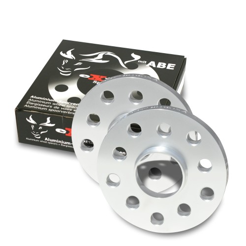 Cales Elargisseurs de voies 30mm (paire) - 15mm (épaisseur par Cale) Entraxe 5/100/112,  Alésage central 57,1 mm, Av. Centrage approprié pour Audi/Bentley/Chrysler/Ford/Seat/Skoda/VW