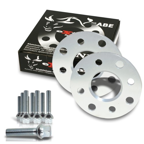 Wheel spacer kit 10mm incl. wheel bolts, for Audi A3 / A3 Quattro / A3 Cabrio / 8P