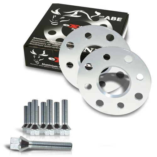 Cales Elargisseurs de voies 10mm (paire) - 5mm (épaisseur par Cale) incl. boulonnerie Entraxe (LK) 5x120 Alésage 72,6mm approprié pour Pour BMW 1er Cabrio,Coupe (182), 1er E81 (187)